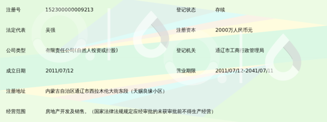 通遼市新寶房地產開發